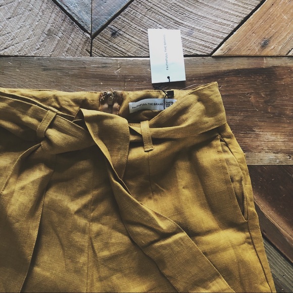 Faithfull the Brand Messina Pants NWT Marigold - Picture 6 of 8
